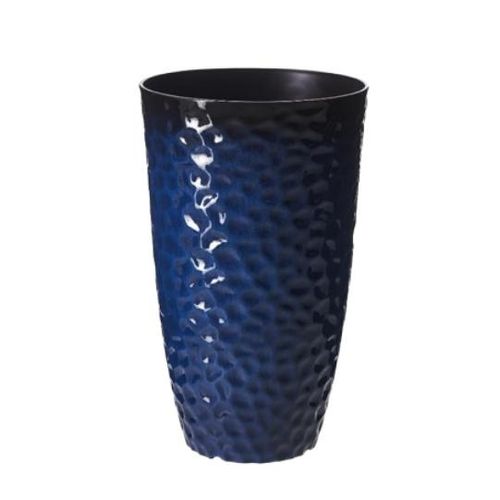 2 Tall Blue Textured Planters