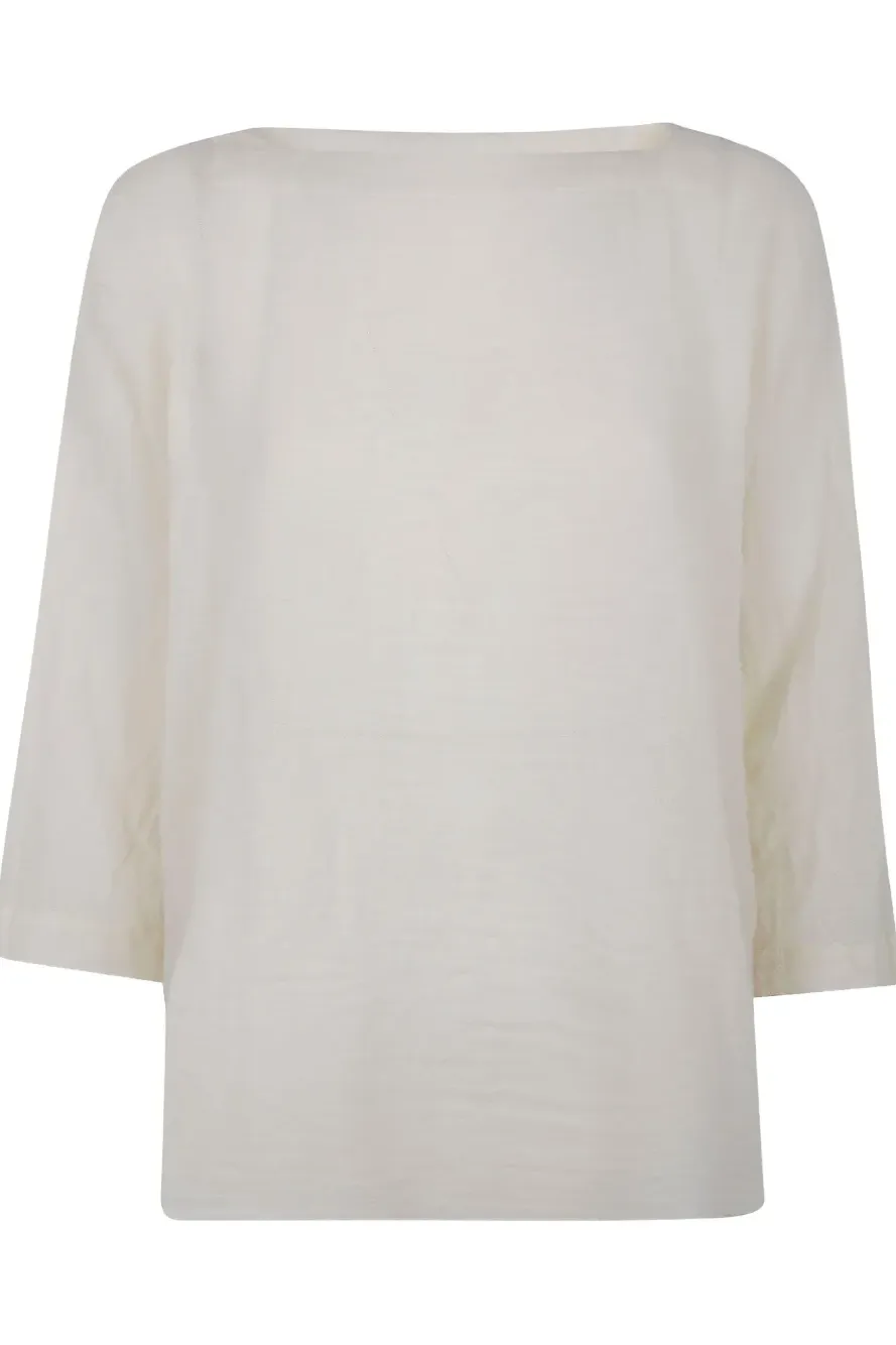 Daniela Gregis Boat-Meck Wool Blouse | One Size