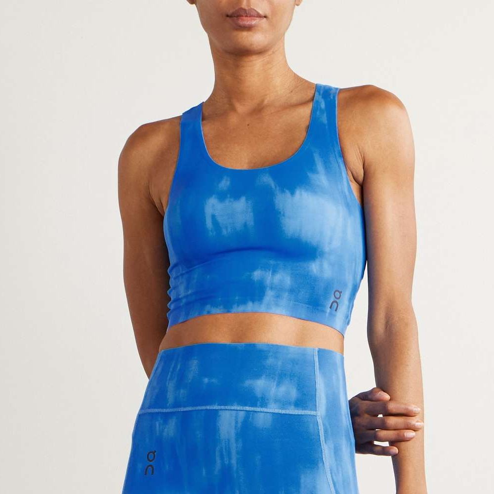 Malibu Cropped Cutout Tie-Dyed Stretch Recyled-Jersey Tank
