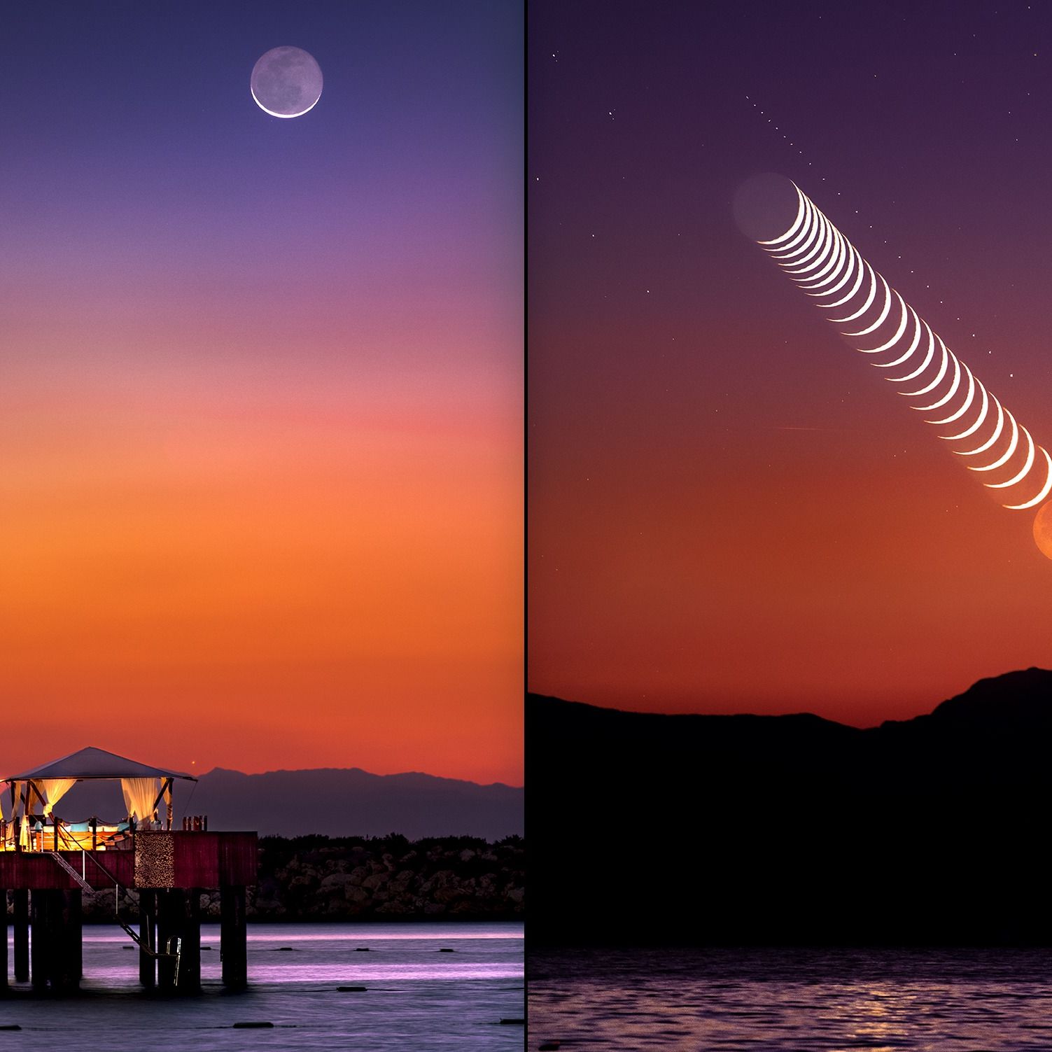 New moon glows with 'Earthshine' in time-lapse photo series | Space