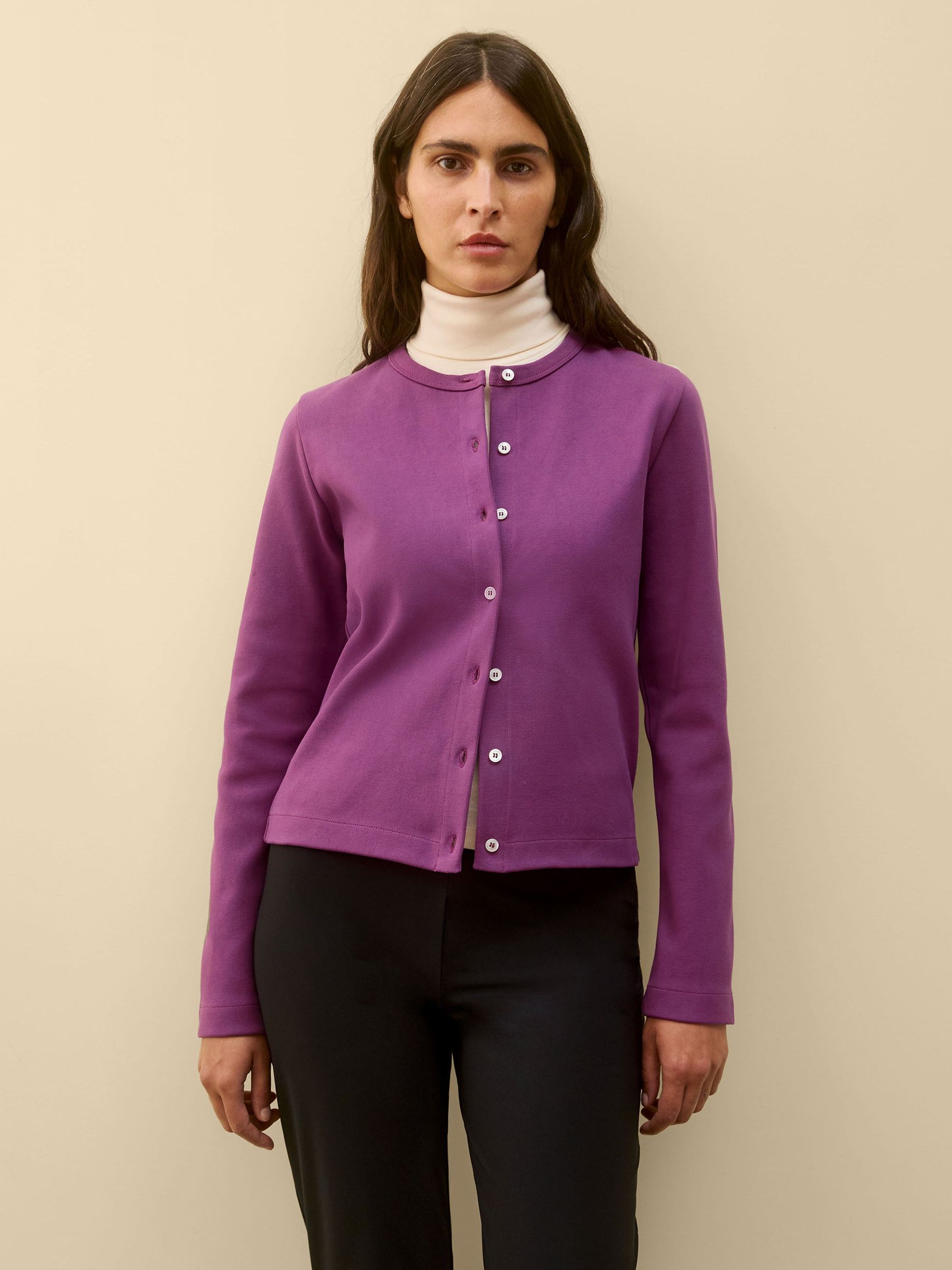 Poppy Cardigan | Grape - Grape / Xs