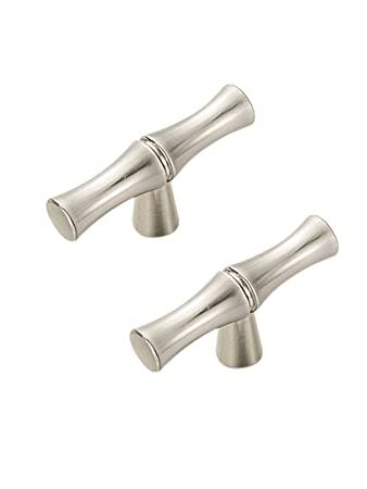 Conpheron 2 Pcs Cabinet Handles Zinc Alloy Bamboo Shape Handles Drawer Knobs Cupboard Pulls Kitchen Furniture Door Handles Single Hole