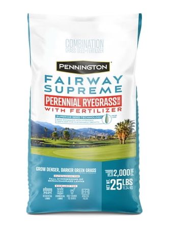 Pennington Fairway Supreme Perennial Ryegrass Grass Seed Blend, Rye Grass Seeds for Lawn, 25 Lb, for Full to Partial Sun Pennington Fairway Supreme Perennial Ryegrass Grass Seed Blend, Rye Grass Seeds for Lawn, 25 Lb, for Full to Partial Sun
