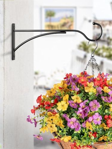 28 Cm 2 Pack Heavy-Duty Metal Plant Hanger Hooks, Outdoor&amp;#65292;for Baskets