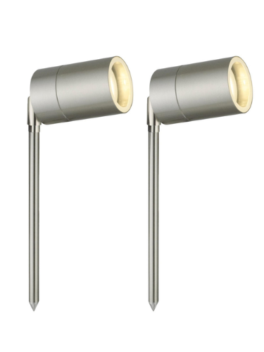 Dakota Fields Cola Set of 2 Blaze - Black Outdoor Spike Lights | Wayfair.co.uk