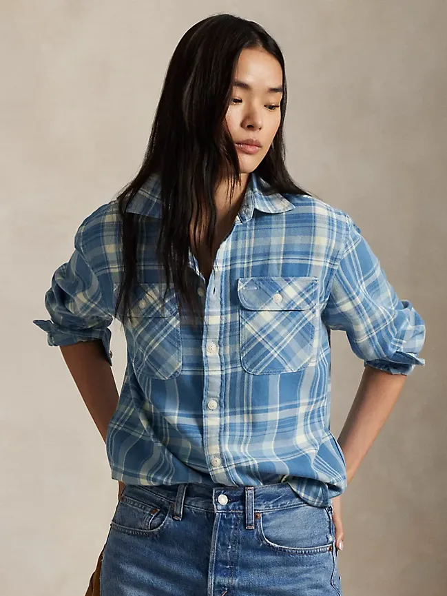 Plaid Cotton Twill Workshirt