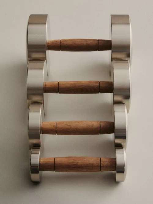 OAK WOOD AND STEEL DUMBBELL 1.5KG