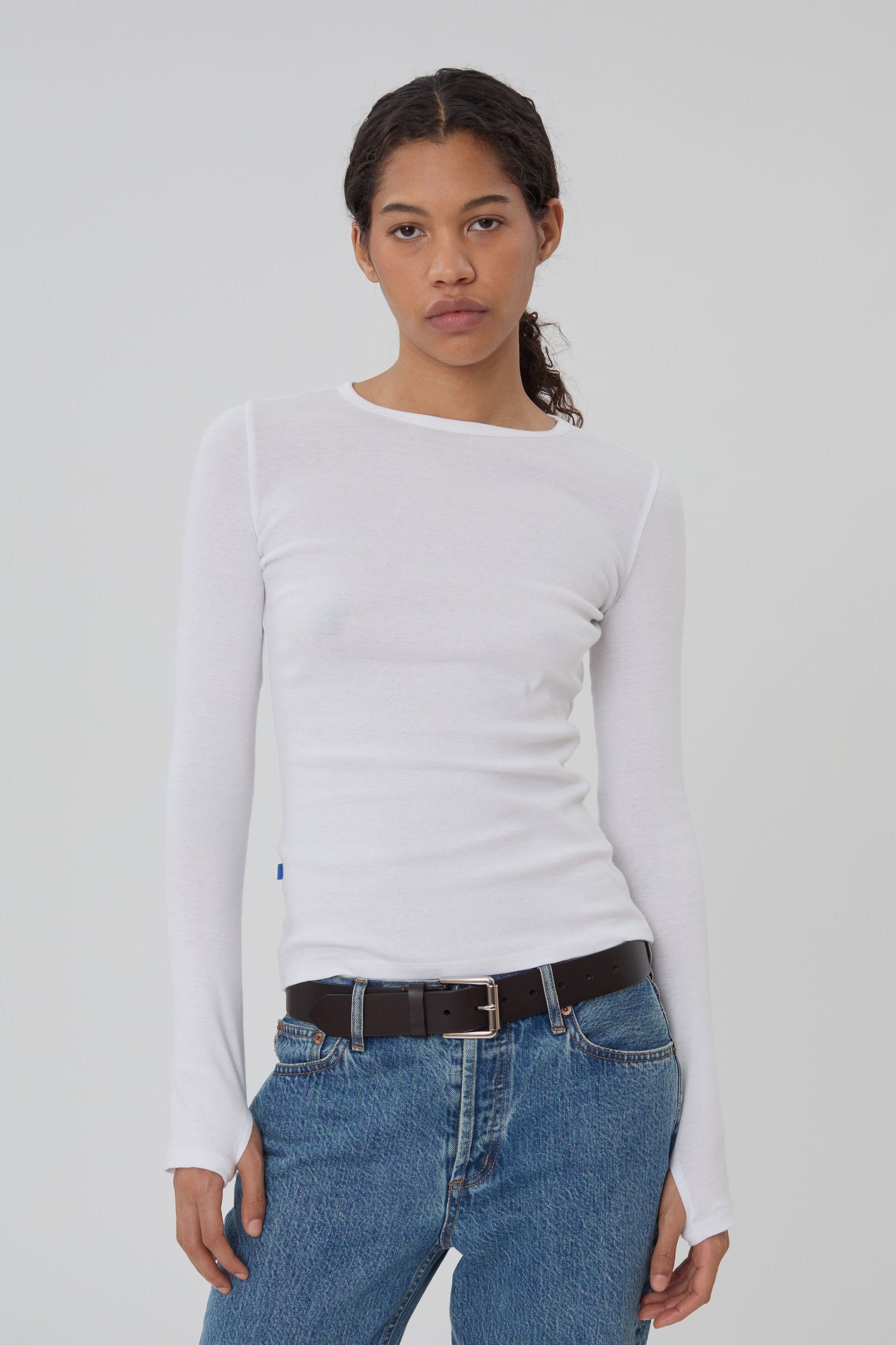 The Long Sleeve Shirt in White - Xs