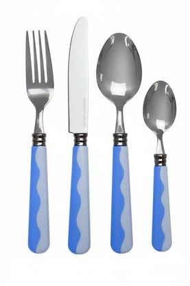 Wave Cutlery - Periwinkle & Pale Blue (16‑piece Set)