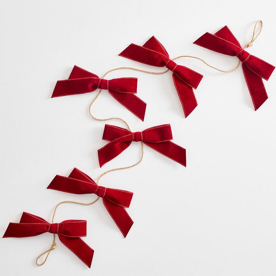 Pottery Barn, Velvet Bow Garland
