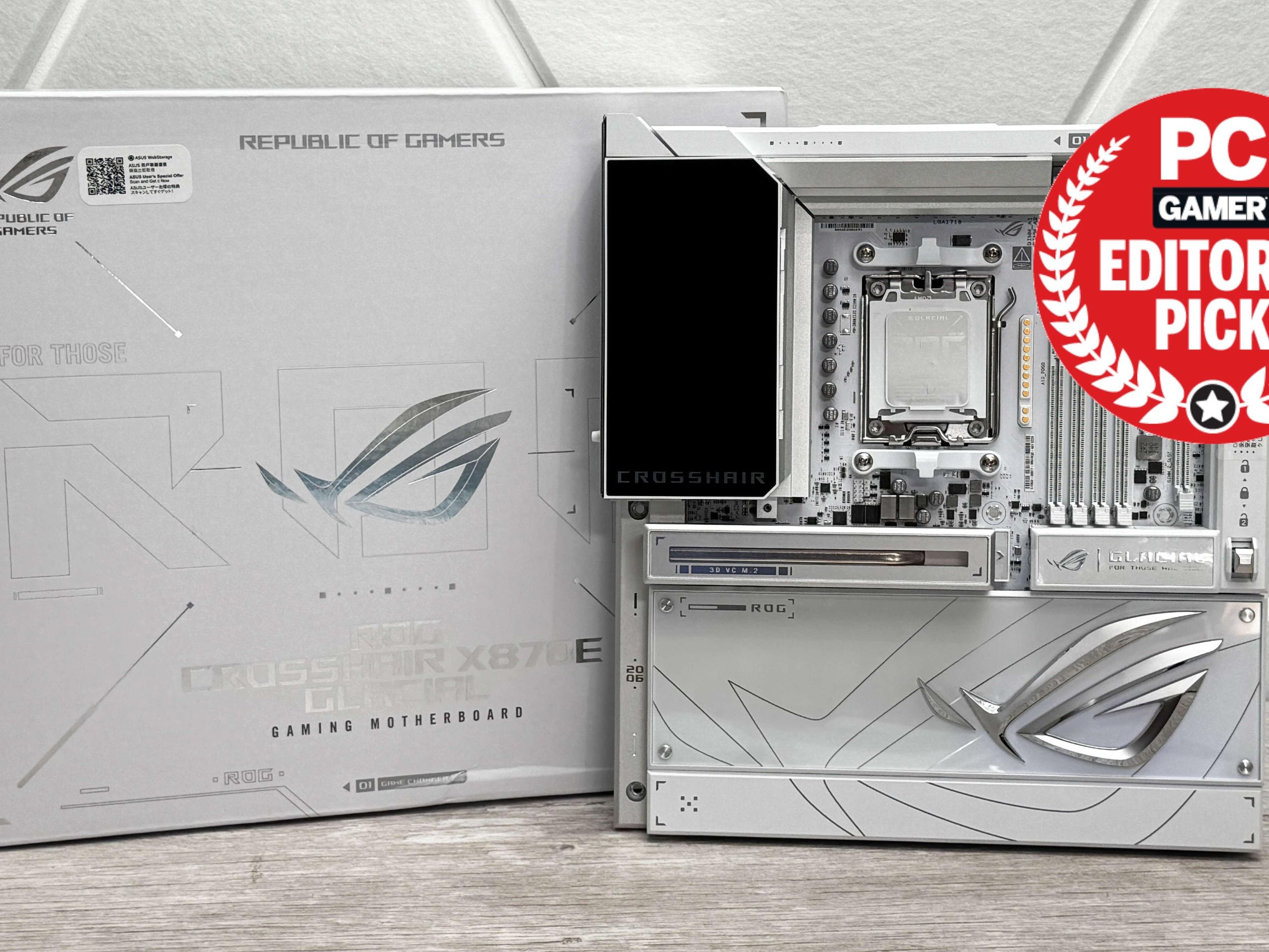 クリオネ Asus ROG Crosshair X870E Glacial review | PC Gamer