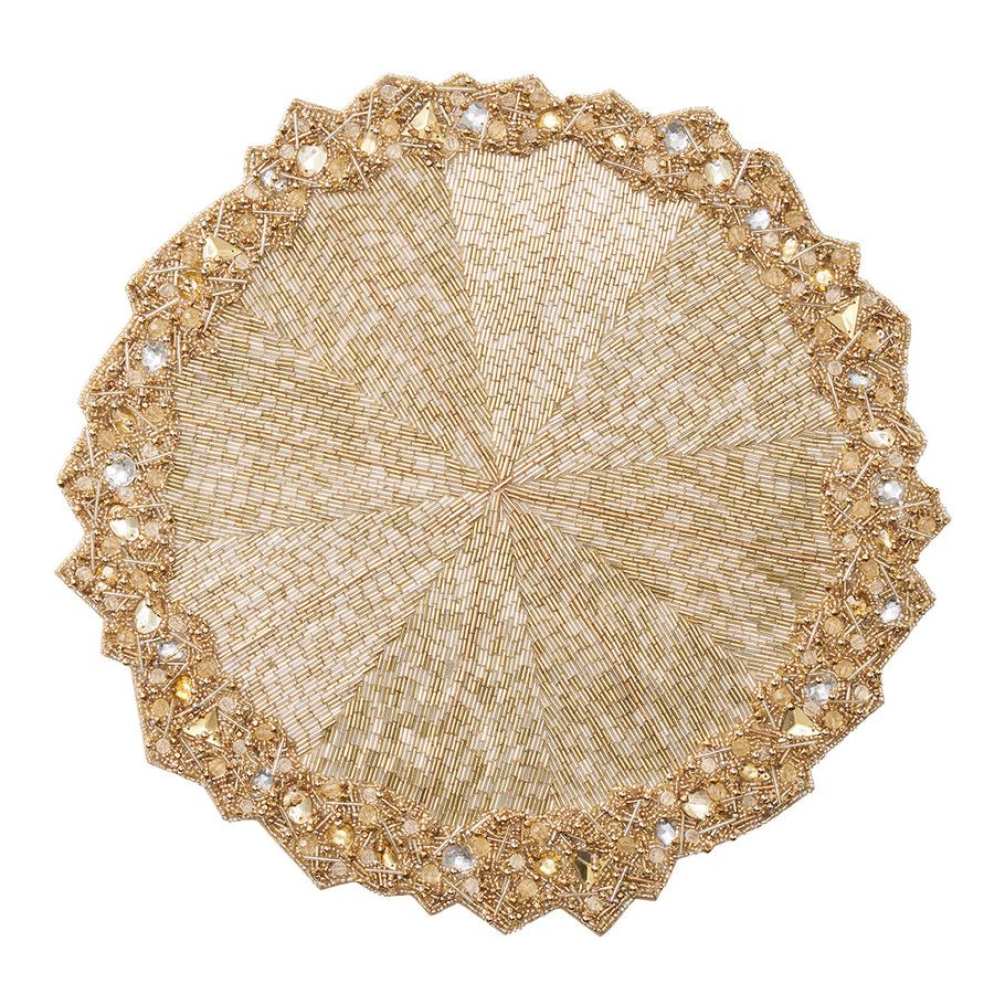 Aurelia Placemat in Champagne &amp;amp; Crystal, Set of 2