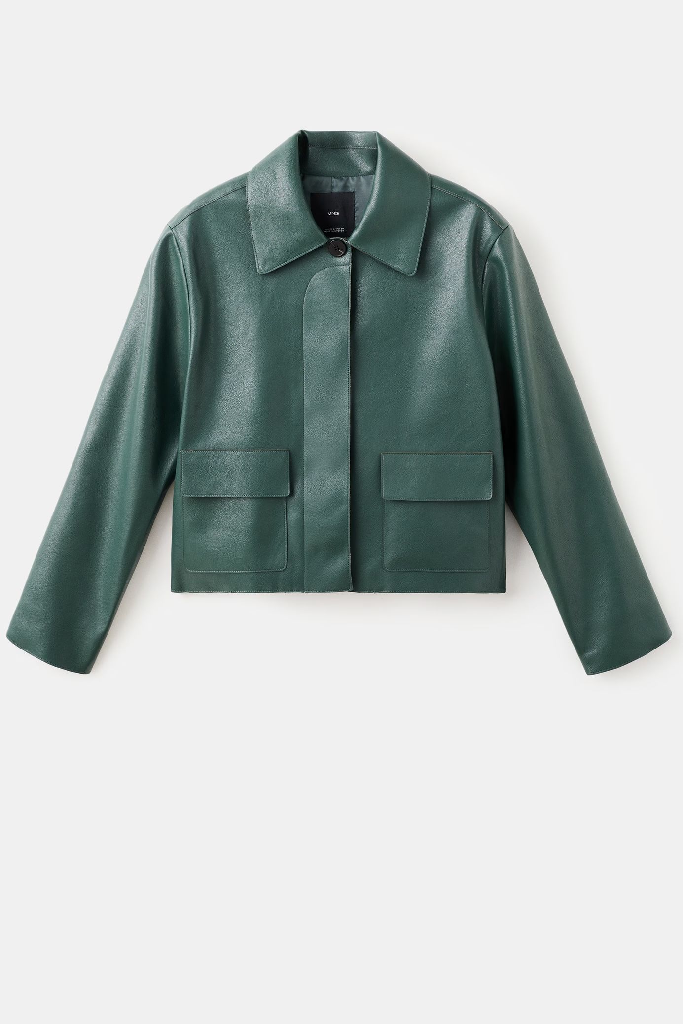 Mango phthalo green jacket