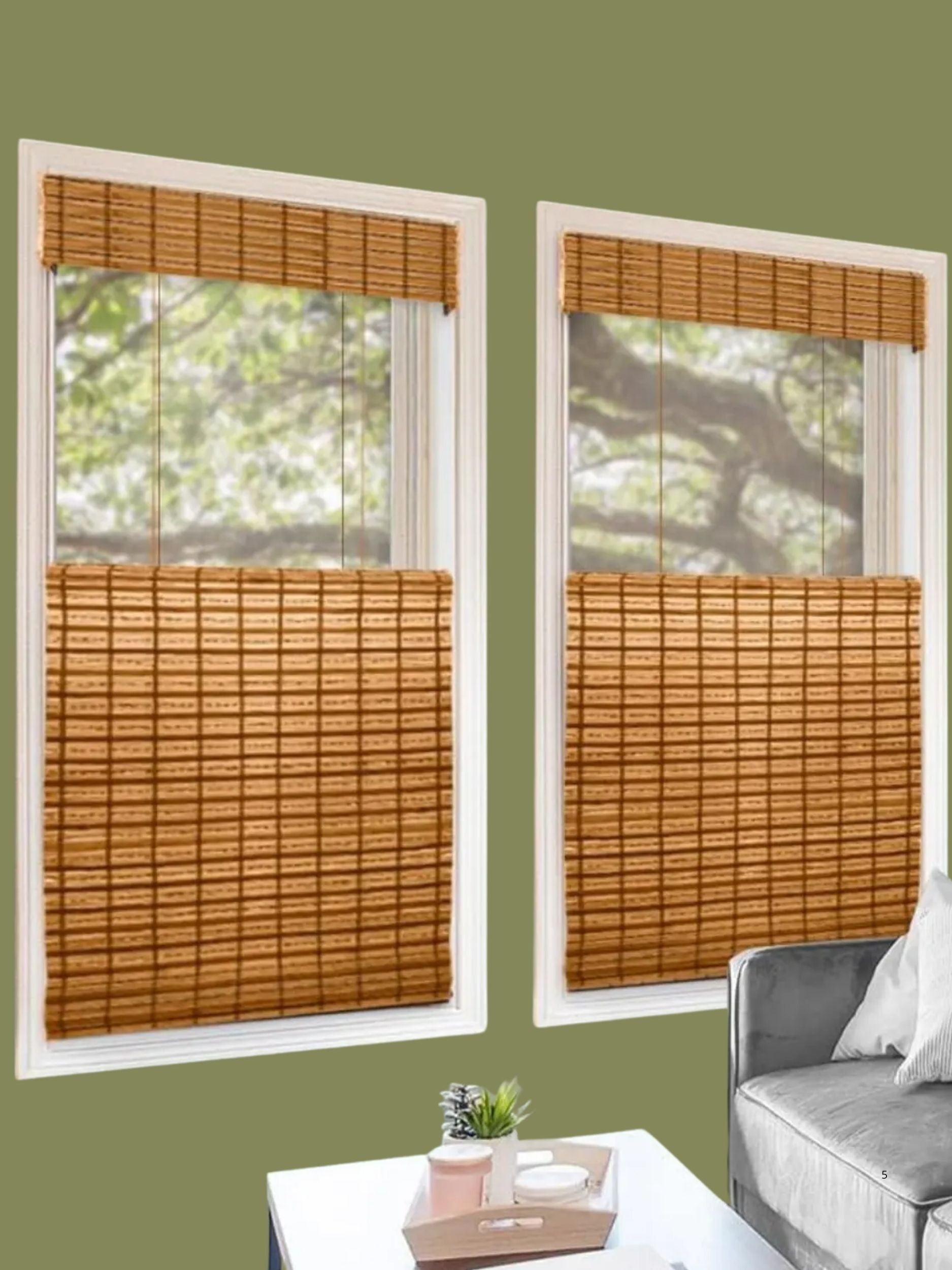 CurtainAvenue, Custom Natural Wood Shades