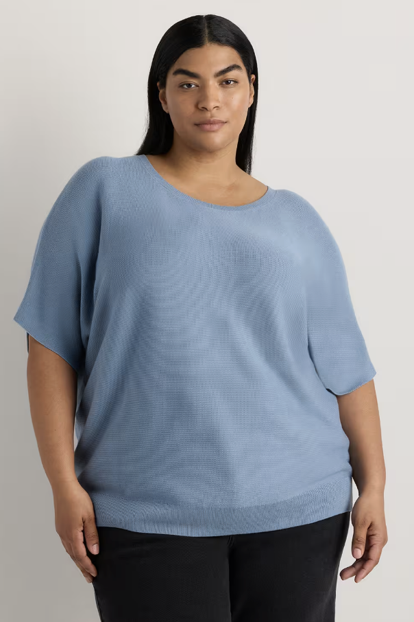 Quince, Lightweight Cotton Cashmere Link-Stitch Dolman Sweater