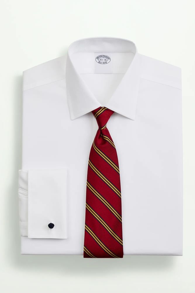 Stretch Supima&amp;reg; Cotton Non-Iron Pinpoint Oxford Ainsley Collar Dress Shirt