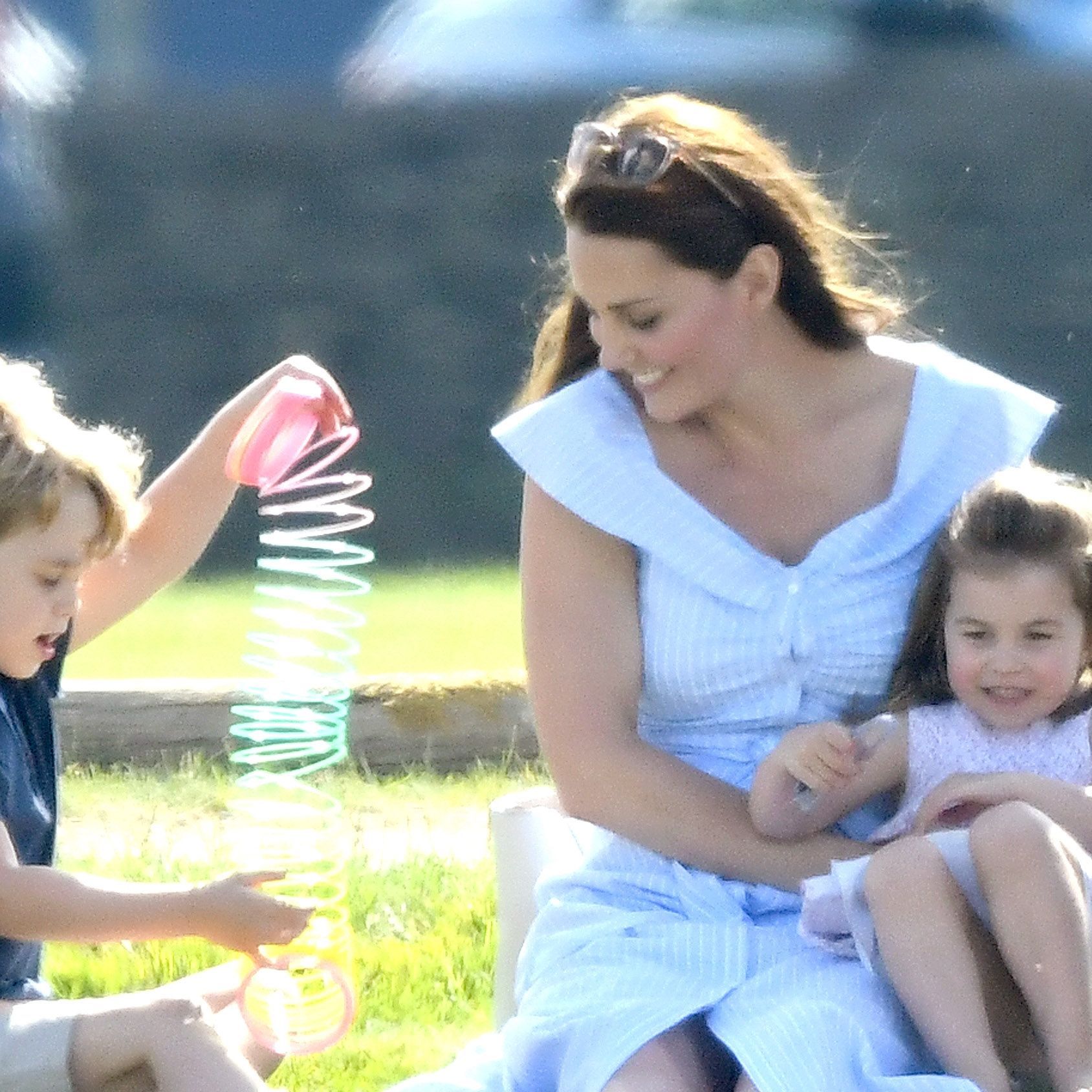 Kate Middleton Blue Zara Dress at the Maserati Royal Charity Polo Trophy  Kate  Middleton Zara Outfits | Marie Claire