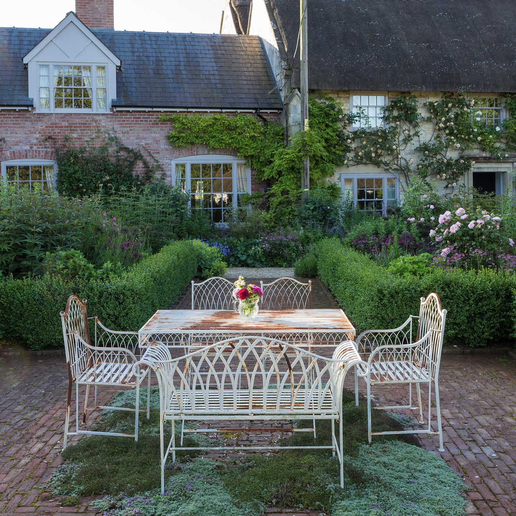 English Cottage Style Patio English Cottage Garden Santa Barbara