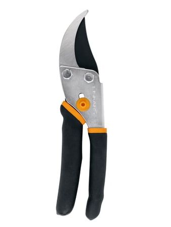 Fiskars Traditional Bypass Pruner With Non-Stick Steel Blades and Non-Slip Handle