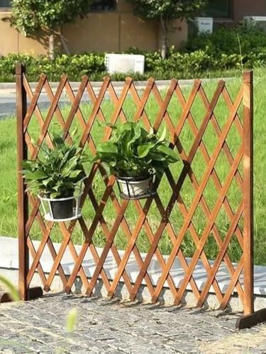 Solid Wood Expanding Fence Free Standing, Movable Garden Fence Screening, Wooden Expanding Trellis Indoor for Pet Dogs, Foldable Fence Panels for Outdoors Yard 200x70cm (1x200x70cm)