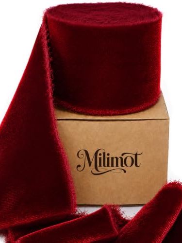 Milimot Burgundy Velvet Ribbon