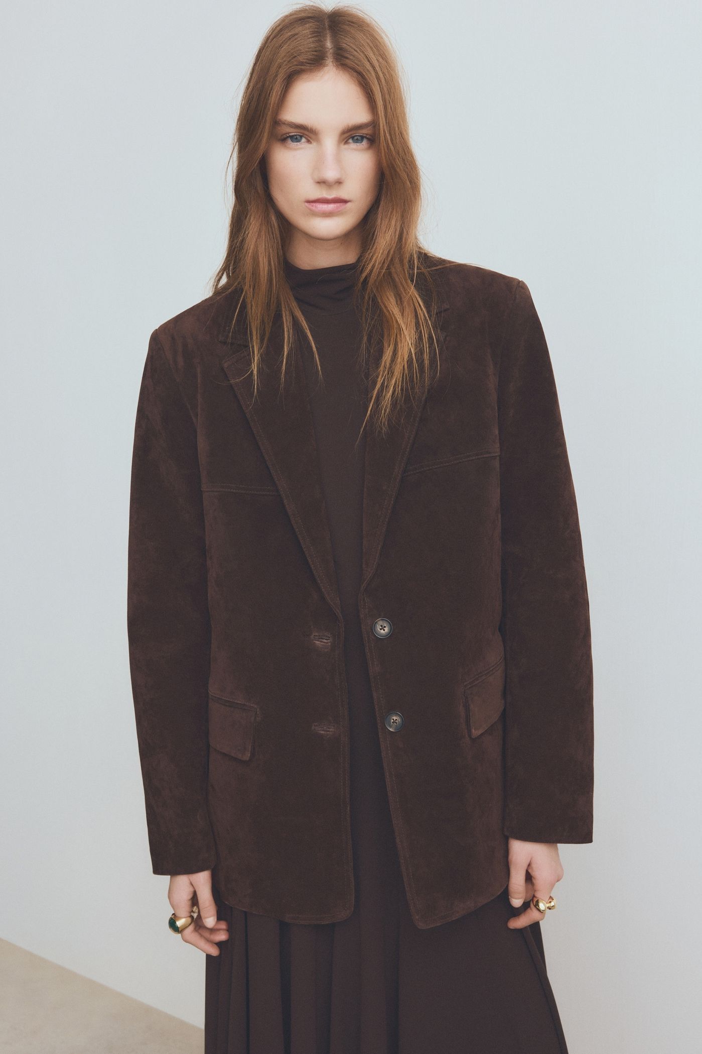 Straight Suede Blazer - Women | Mango Usa