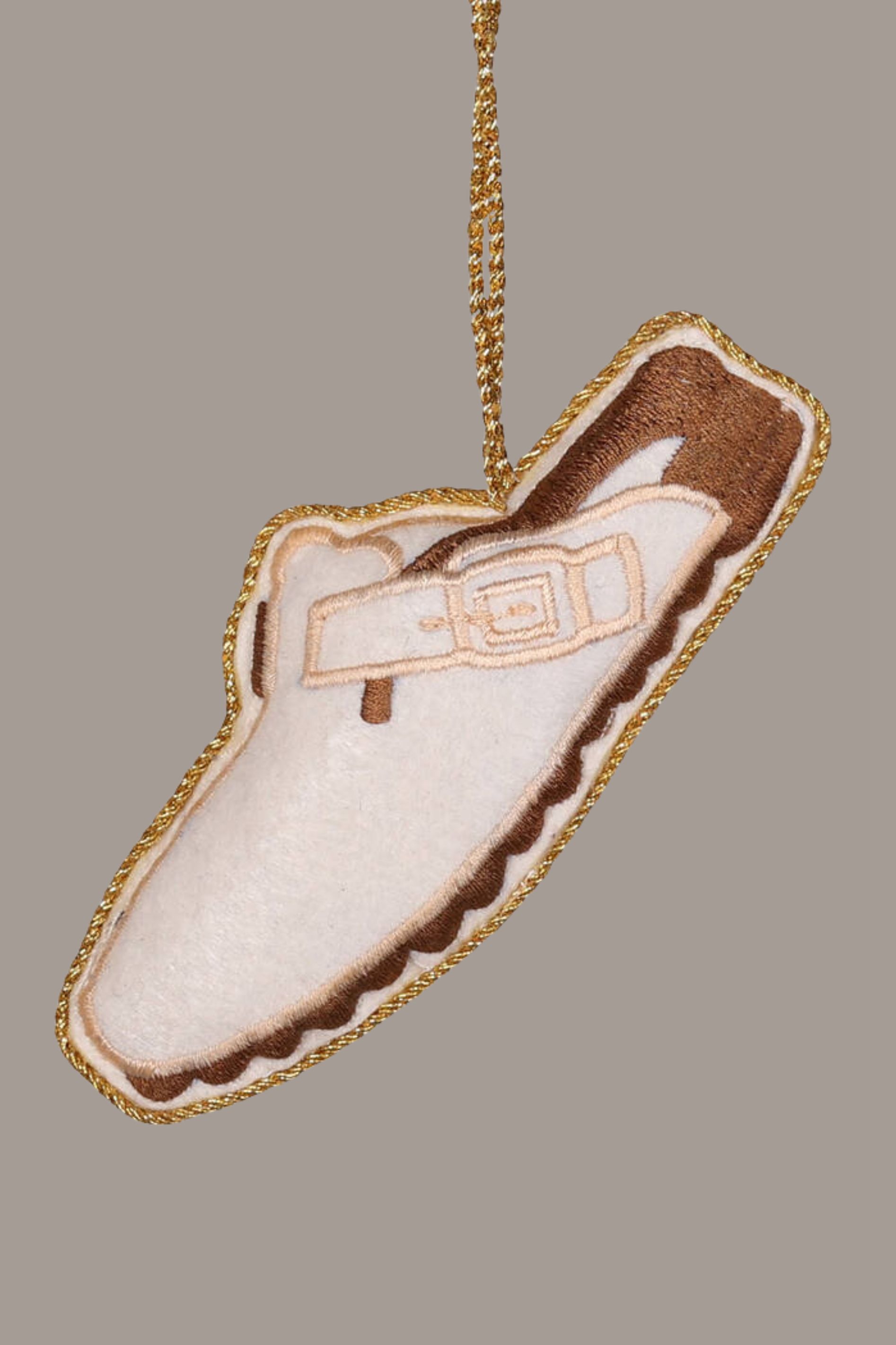 STUDIO THIE, Sandal Embroidered Decoration, 11cm