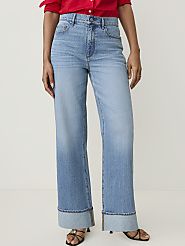 The Petite Cuffed Wide-Leg Jean