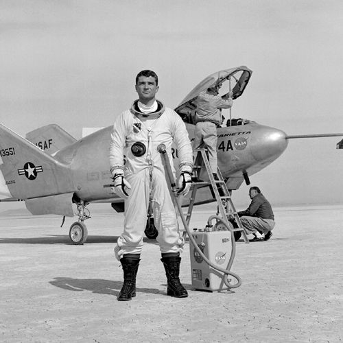 Space History Photo: Pilot Major Cecil Powell and the X-24A on