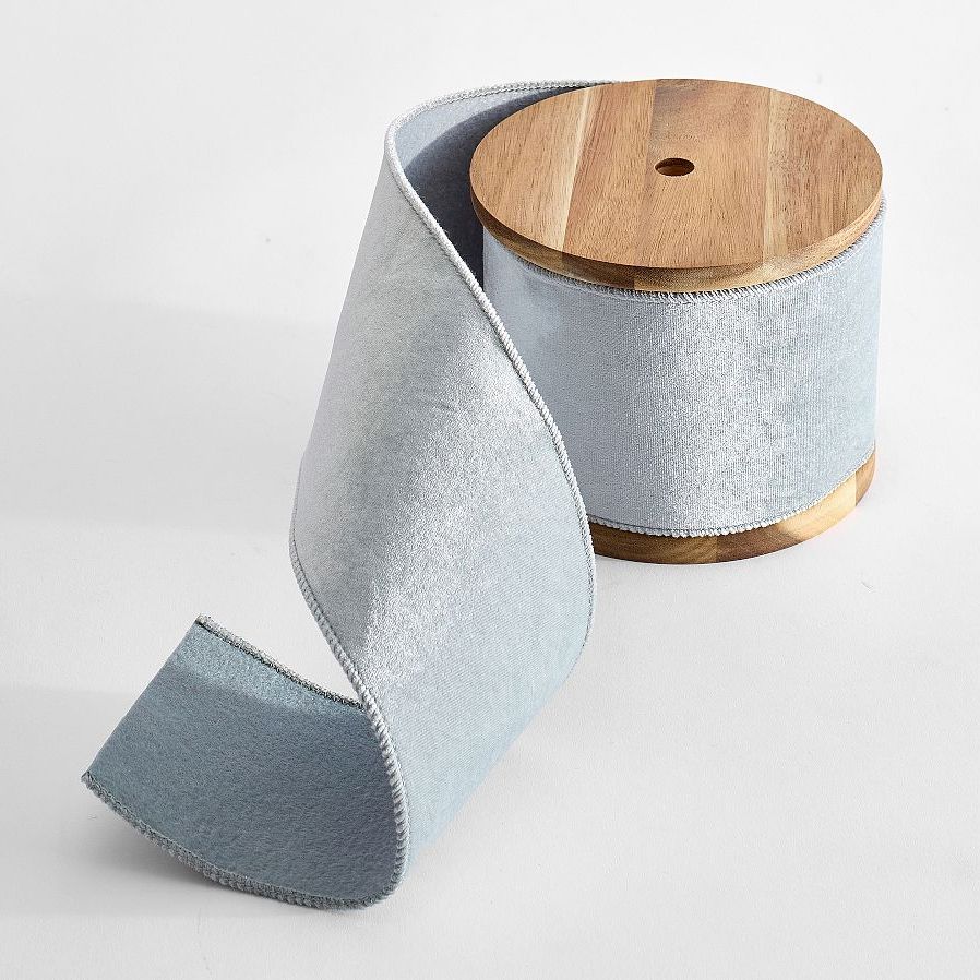 Pottery Barn, Blue Velvet Ribbon Garland