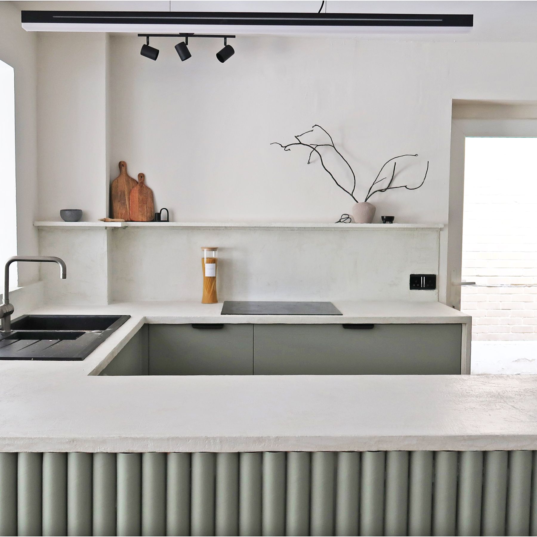 How to microcement kitchen worktops: A seriously cool upgrade | Real Homes, image size:1800x1800