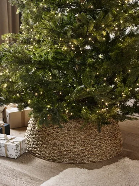Seagrass Braided Tree Skirt | Christmas Decorations | the White Co...