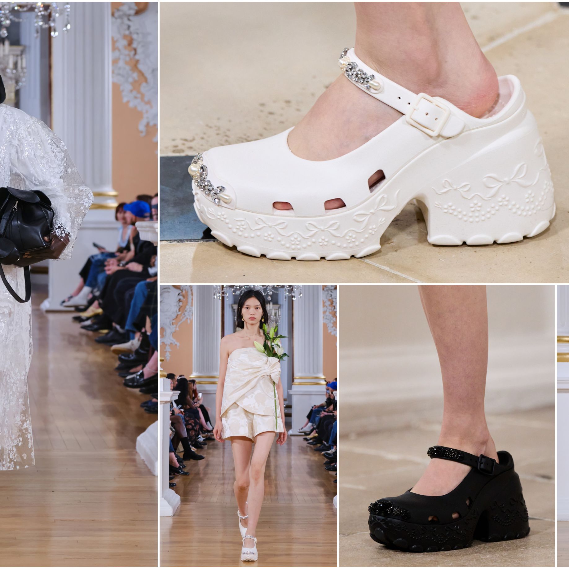 24cm CROCS SIMONE ROCHA バレリーナ プラットフォーム Simone Rocha