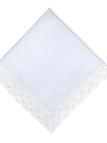 Ehousehome Waterproof Faux Linen Napkins With Lace Trim