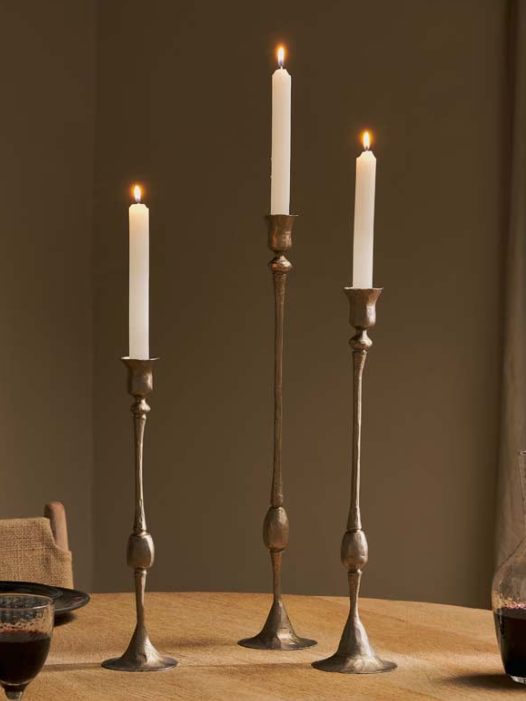 nkuku, Chaipat Candlestick - Antique Brass