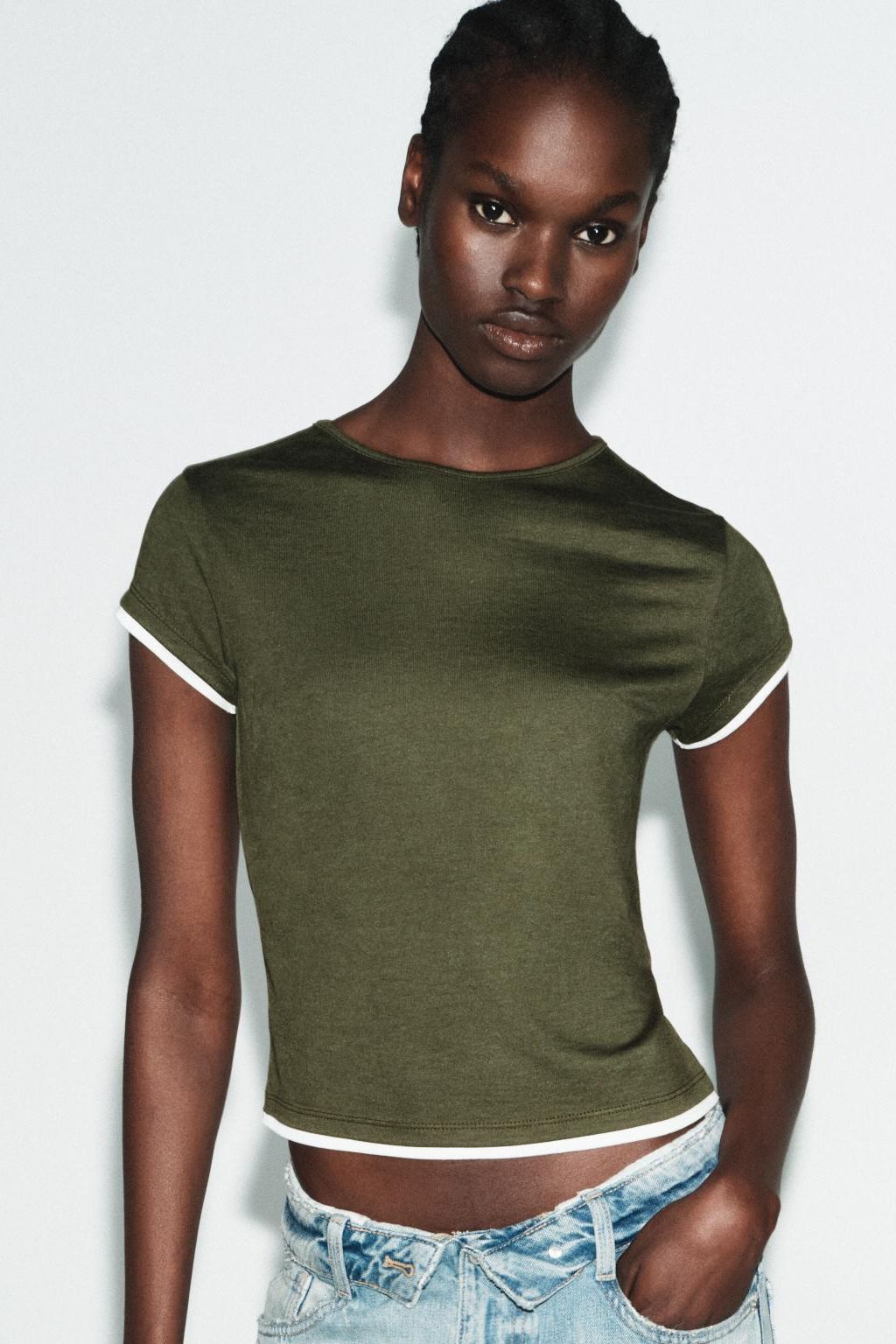 Contrast Piping T-Shirt