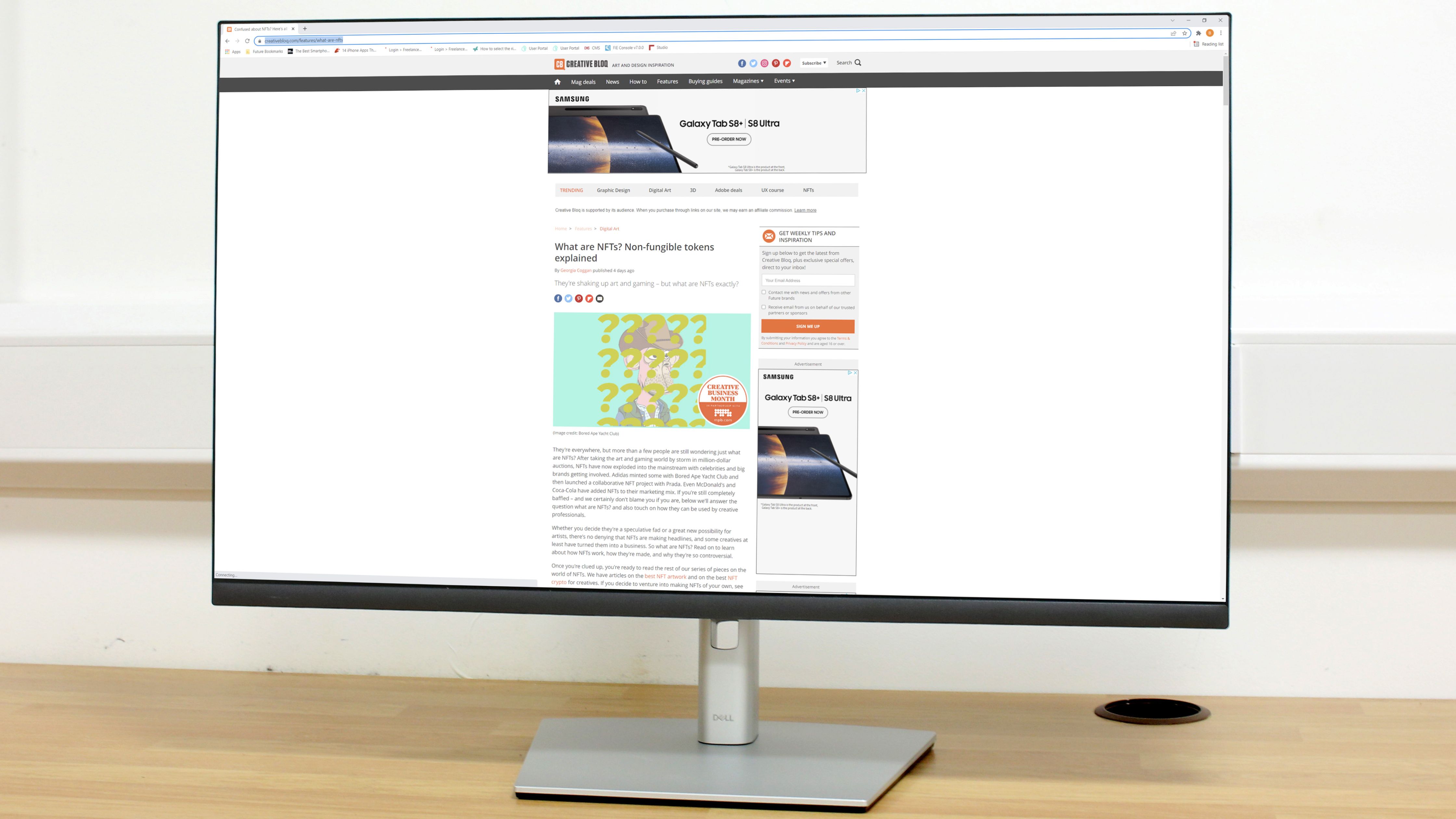 Dell P3222QE USB-C Hub Monitor review | Creative Bloq