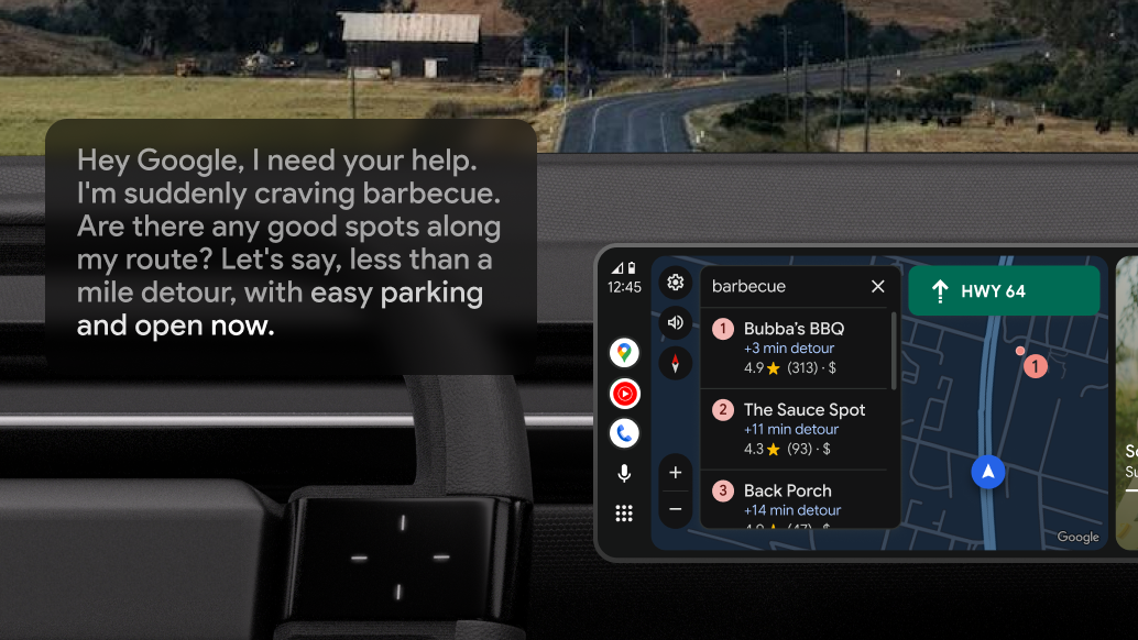 Gemini infiltrates into Android Auto