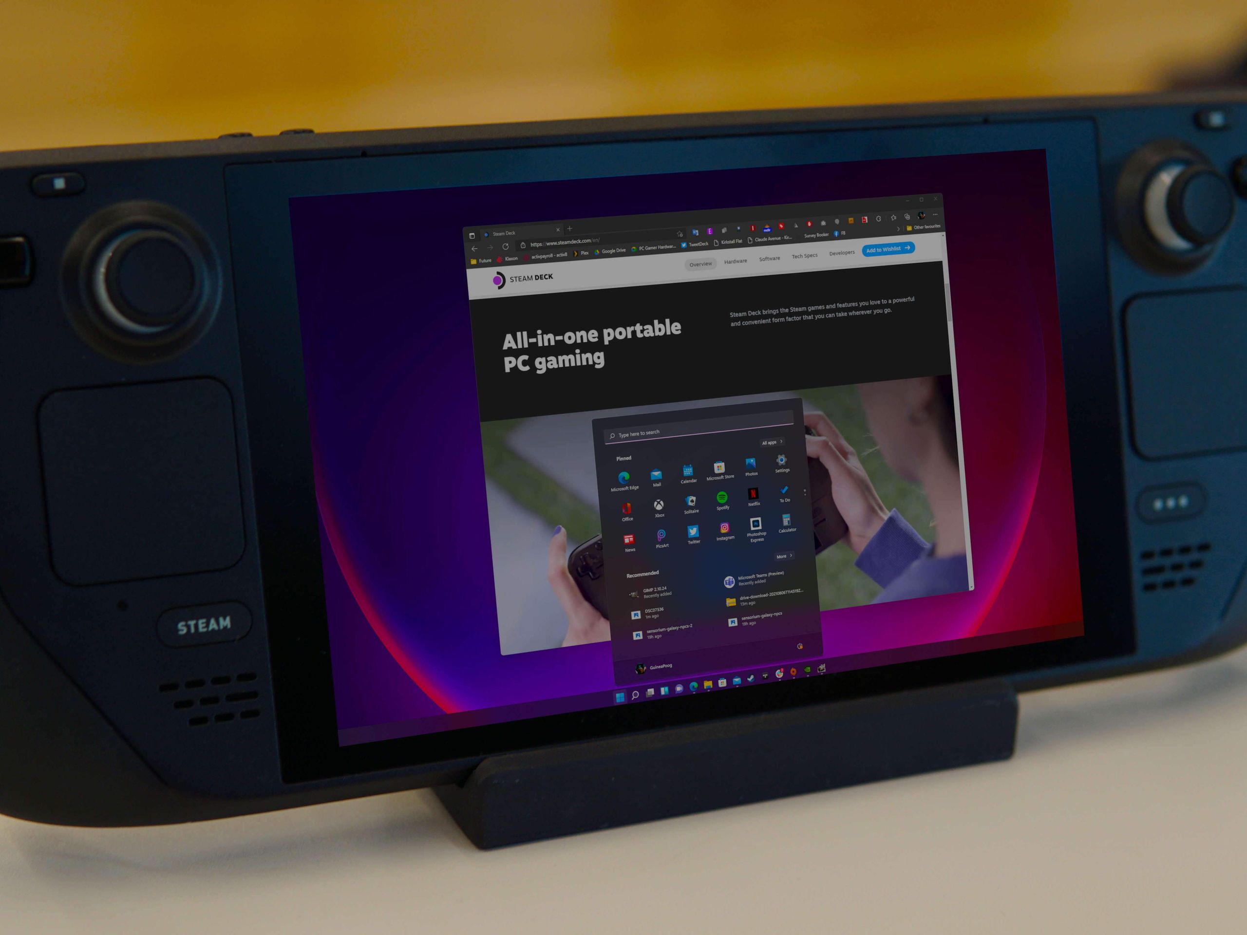 パソコンデスク SteamDeck 500GB Windows11 Valve is working with AMD to ensure Steam Deck is chill with