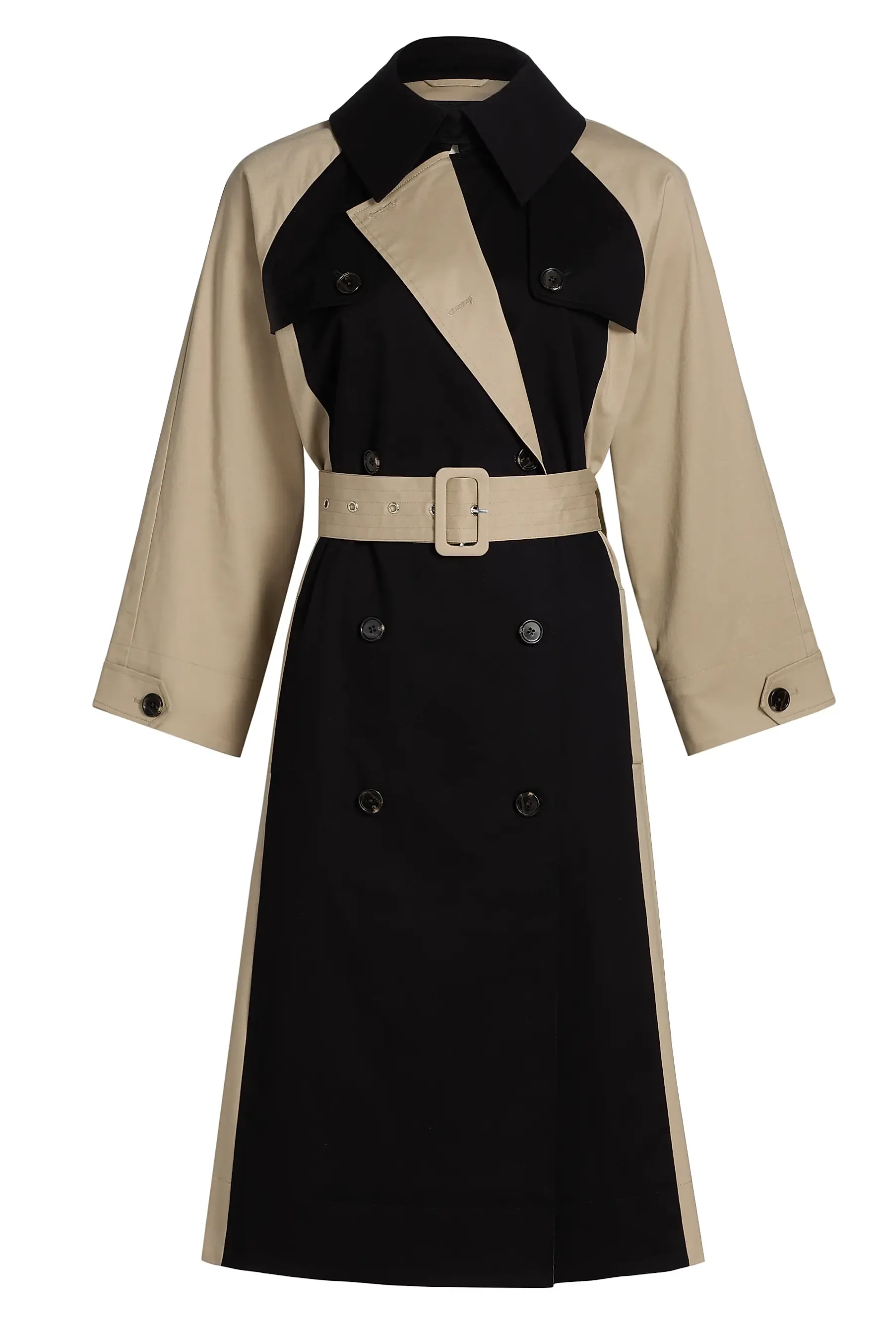 Maud Belted Colorblocked Coat
