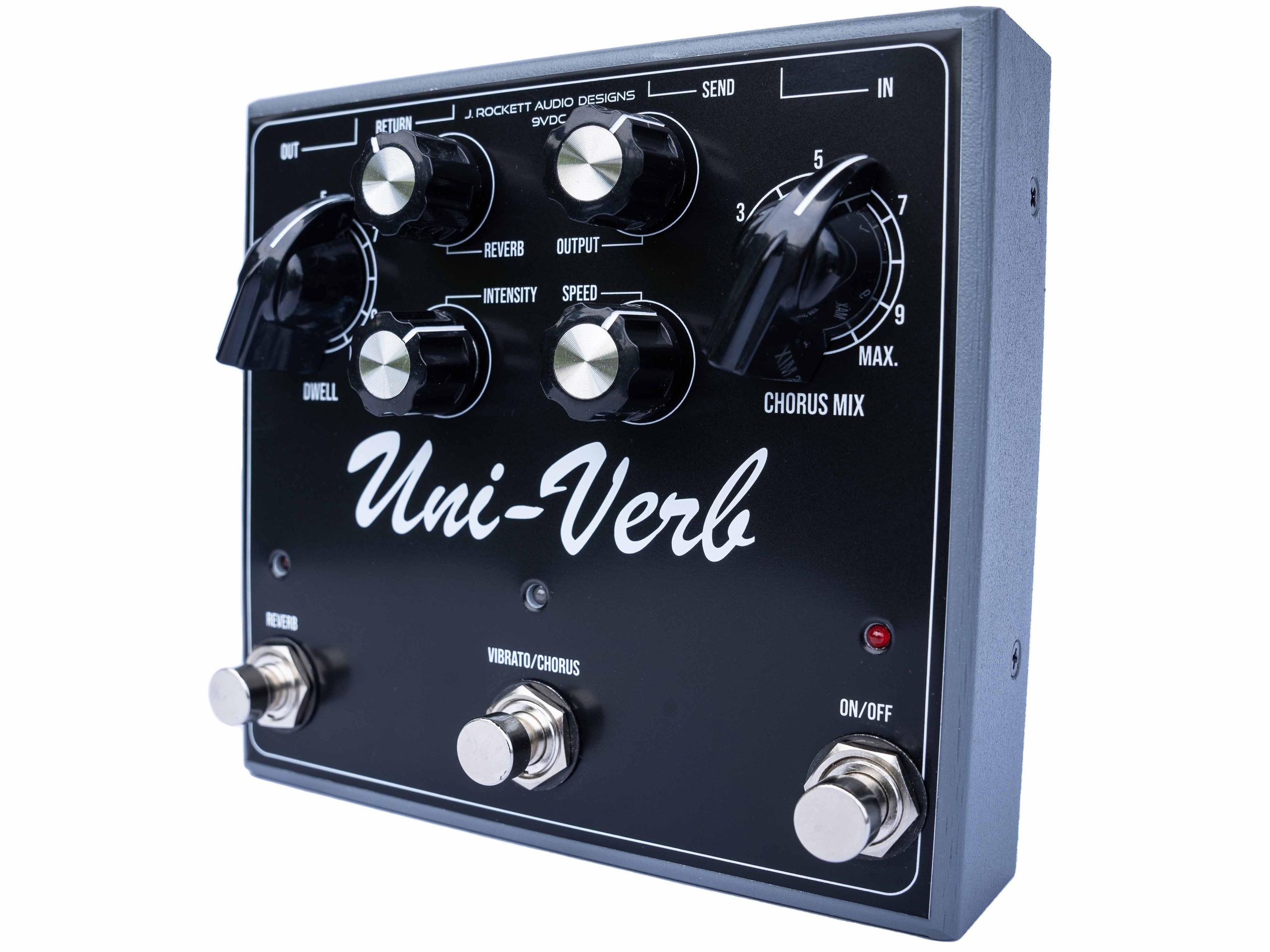 The new J-Rockett Uni-Verb pedal combines Uni-Vibe with vintage