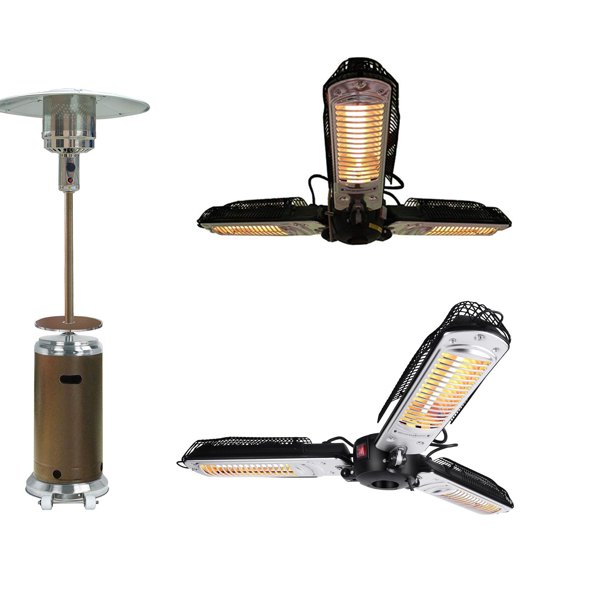 fire sense umbrella halogen patio heater 60404 Indoor/Outdoor Infrared with Pole Att  Pete's Patio, Lawn & Garden foot diameter space Fire Sense Spiral Flame Patio