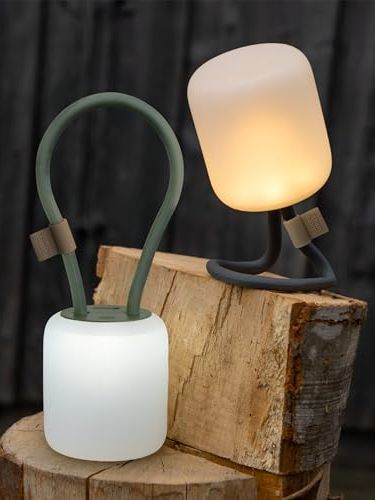 Campo Libre.&amp;reg; Leni Camping Lamp &amp;ndash; Led Outdoor Light With Flexible Handle, Dimmable Camping Light, Table Lantern, Ipx4 Waterresistance, 200h Runtime, Squeezeshell, Usb-C Charging, Rectangle, Moss