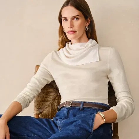 Asymmetric Drape Collar Jumper With Cashmere | Jumpers &amp;amp; Cardigans ...
