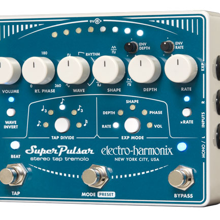 【美品】ELECTRO-HARMONIX SUPER PULSAR【トレモロ】 Electro-Harmonix Super Pulsar Stereo Tap Tremolo | Long & McQuade