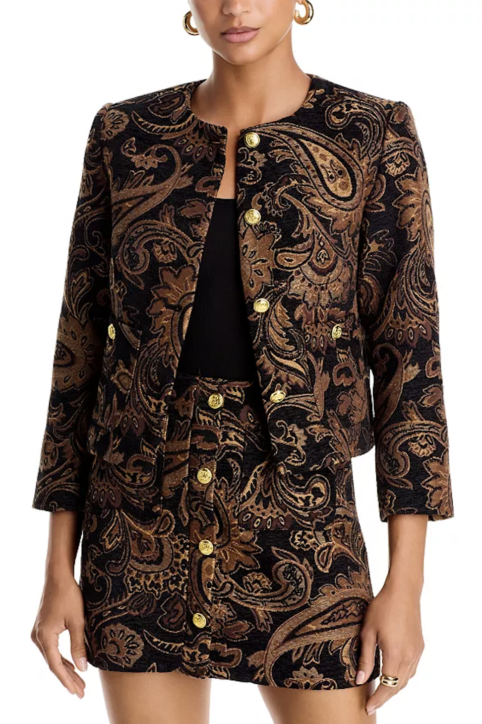 AQUA , Paisley Brocade Jacket