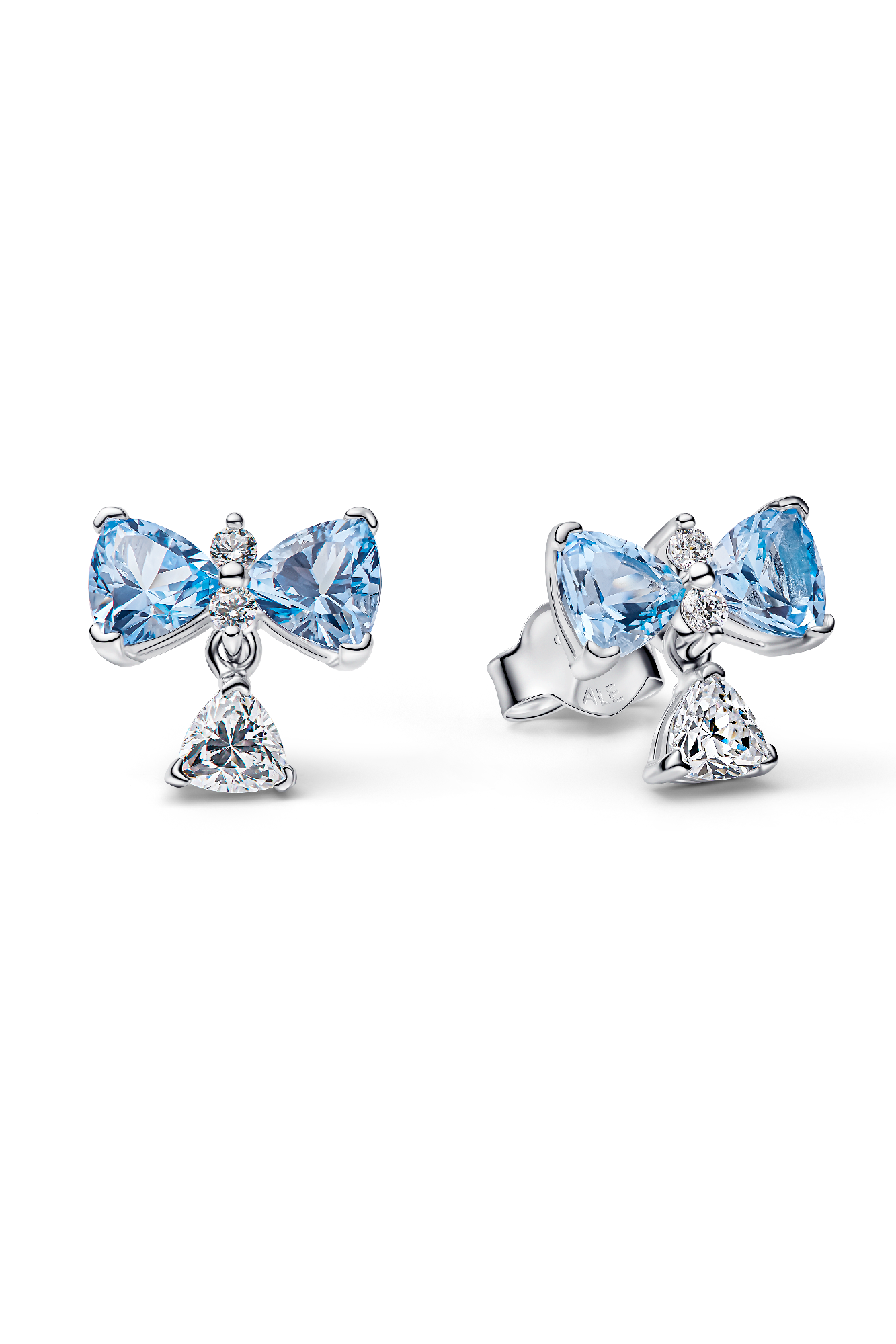 Bridgerton Blue Bow Stud Earrings