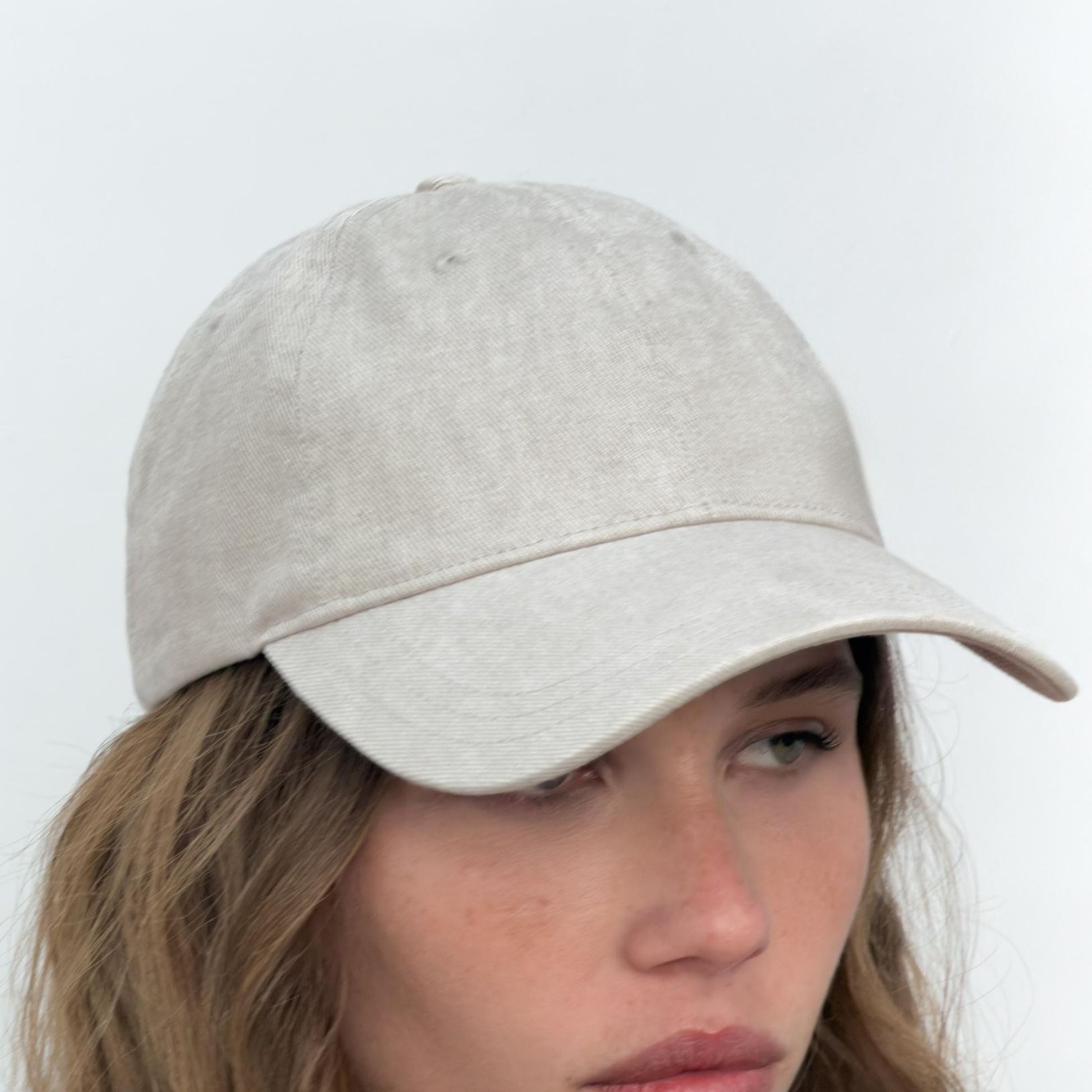 Plain Twill Cap - Light Grey - S-M