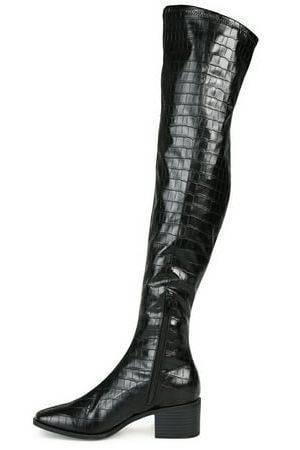 Journee Womens Mariana Extra Wide Calf Block Heel Over the Knee Boots