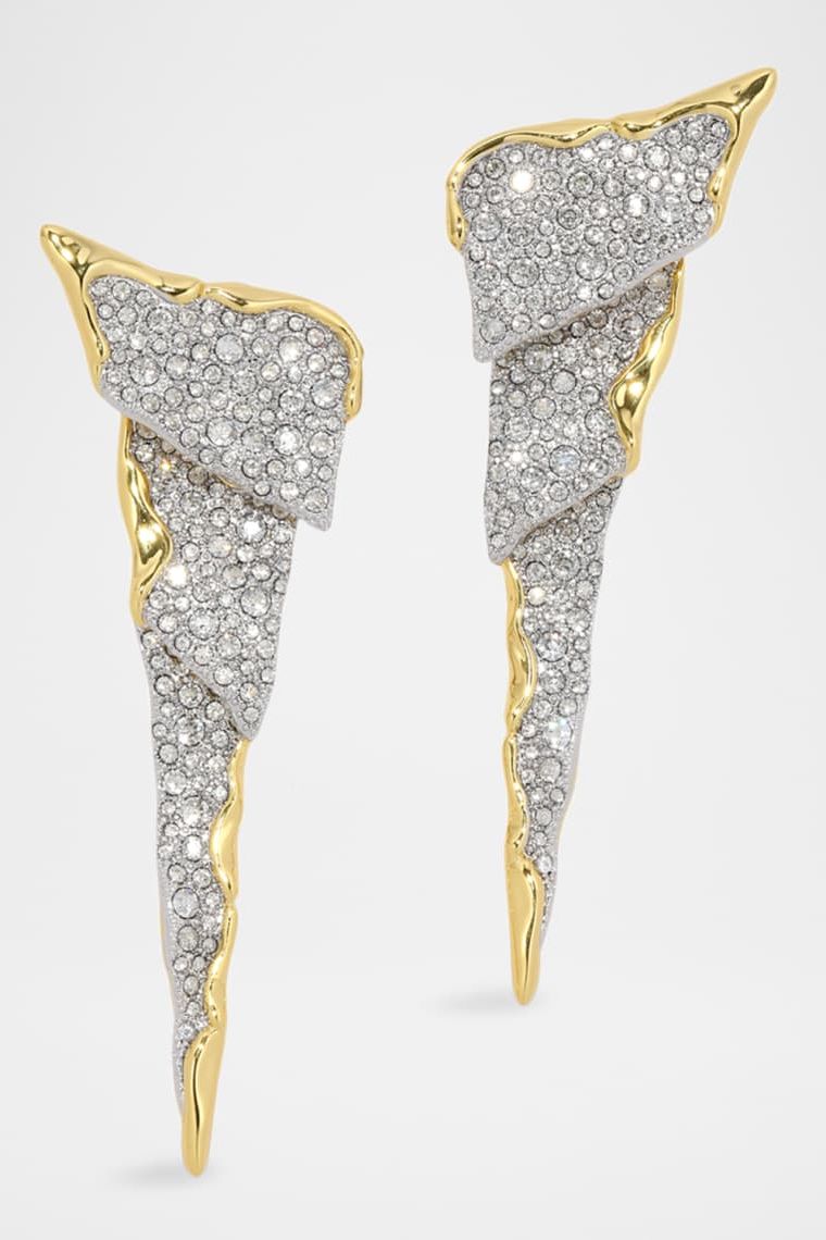 Solanales Crystal Cascade Post Earrings